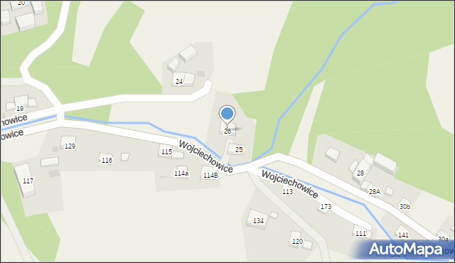 Wojciechowice, Wojciechowice, 26, mapa Wojciechowice