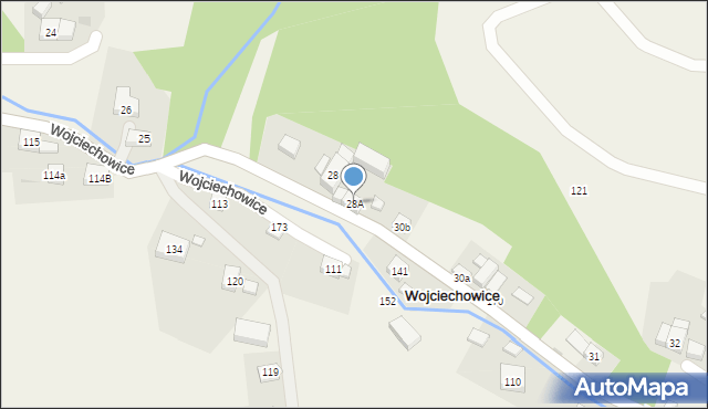 Wojciechowice, Wojciechowice, 28A, mapa Wojciechowice