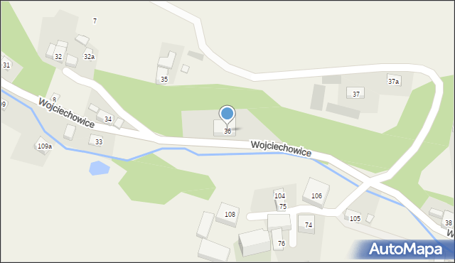 Wojciechowice, Wojciechowice, 36, mapa Wojciechowice