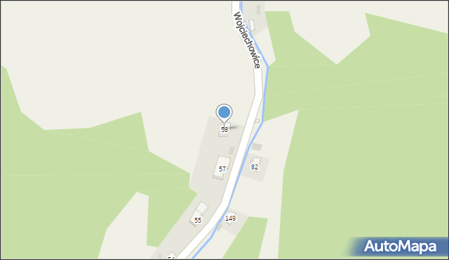 Wojciechowice, Wojciechowice, 58, mapa Wojciechowice