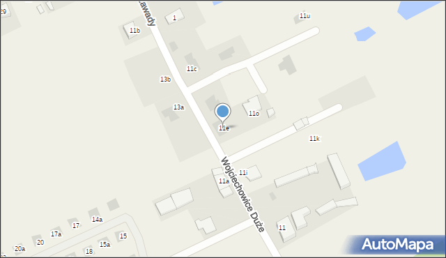 Wojciechowice Duże, Wojciechowice Duże, 11e, mapa Wojciechowice Duże