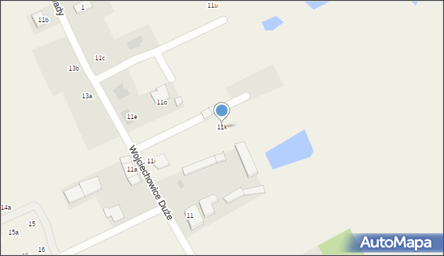 Wojciechowice Duże, Wojciechowice Duże, 11k, mapa Wojciechowice Duże