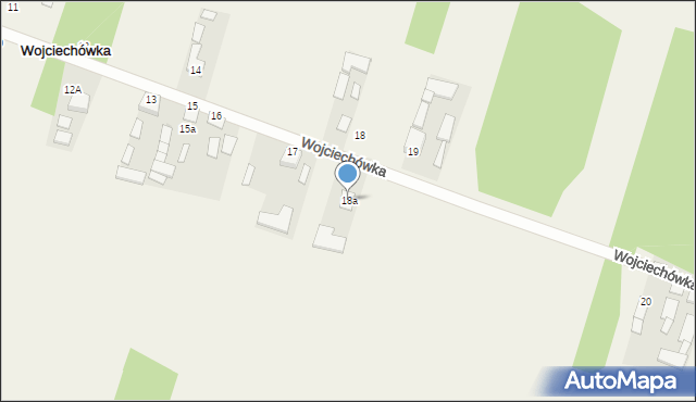 Wojciechówka, Wojciechówka, 18a, mapa Wojciechówka