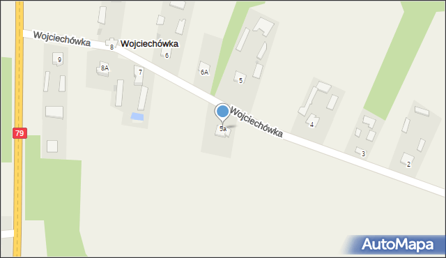 Wojciechówka, Wojciechówka, 5a, mapa Wojciechówka