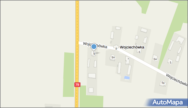 Wojciechówka, Wojciechówka, 9, mapa Wojciechówka