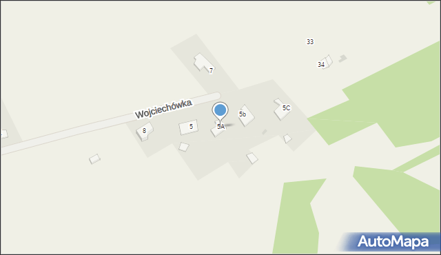Wojciechówka, Wojciechówka, 5A, mapa Wojciechówka