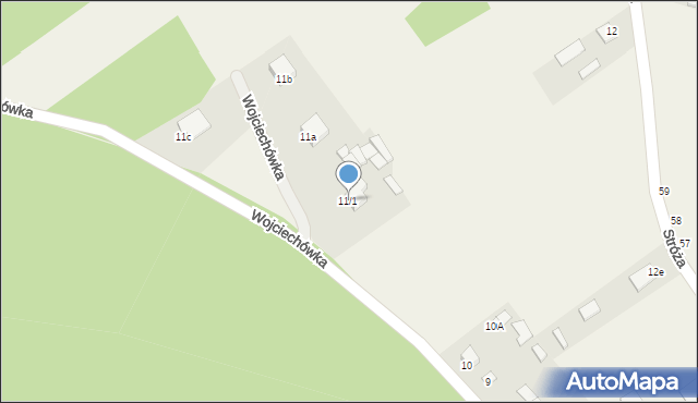 Wojciechówka, Wojciechówka, 11/1, mapa Wojciechówka
