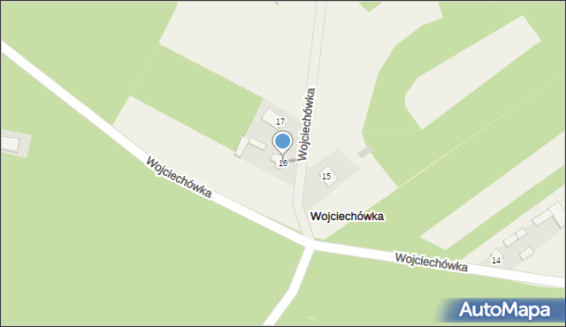 Wojciechówka, Wojciechówka, 16, mapa Wojciechówka