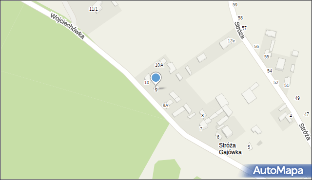 Wojciechówka, Wojciechówka, 9, mapa Wojciechówka