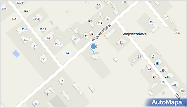 Wojciechówka, Wojciechówka, 11, mapa Wojciechówka