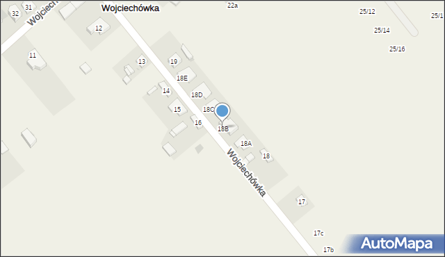 Wojciechówka, Wojciechówka, 18B, mapa Wojciechówka