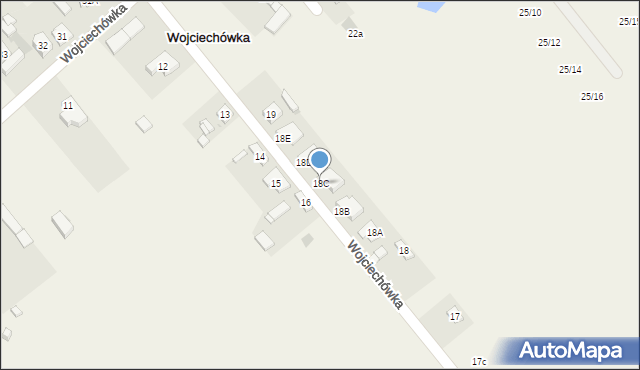 Wojciechówka, Wojciechówka, 18C, mapa Wojciechówka