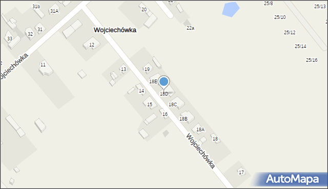 Wojciechówka, Wojciechówka, 18D, mapa Wojciechówka