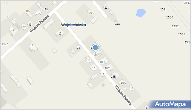 Wojciechówka, Wojciechówka, 18E, mapa Wojciechówka