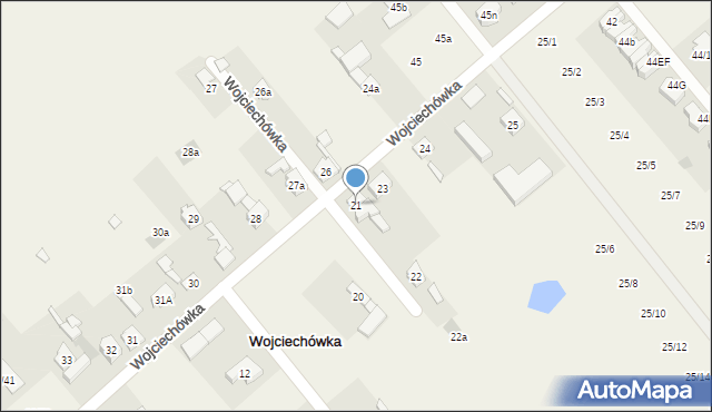 Wojciechówka, Wojciechówka, 21, mapa Wojciechówka