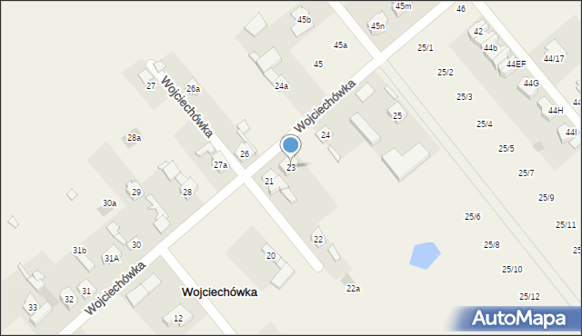 Wojciechówka, Wojciechówka, 23, mapa Wojciechówka