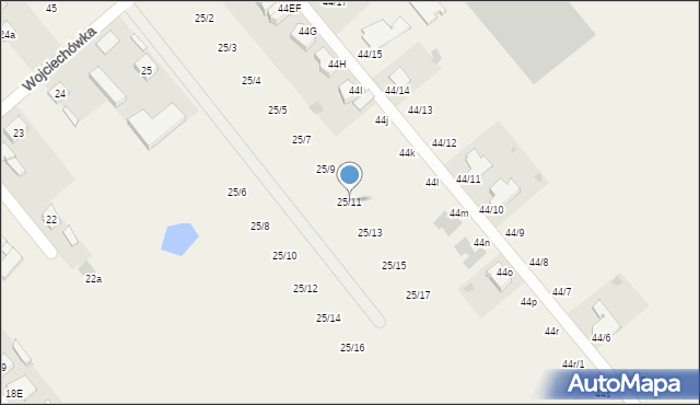 Wojciechówka, Wojciechówka, 25/11, mapa Wojciechówka