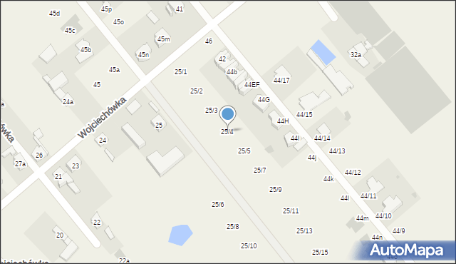 Wojciechówka, Wojciechówka, 25/4, mapa Wojciechówka