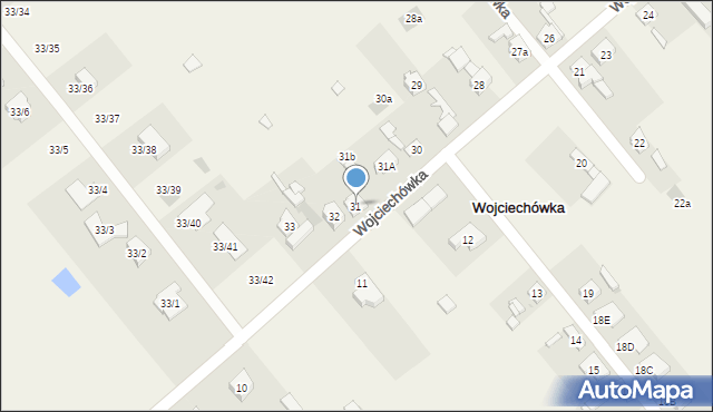 Wojciechówka, Wojciechówka, 31, mapa Wojciechówka