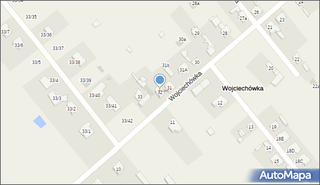 Wojciechówka, Wojciechówka, 32, mapa Wojciechówka