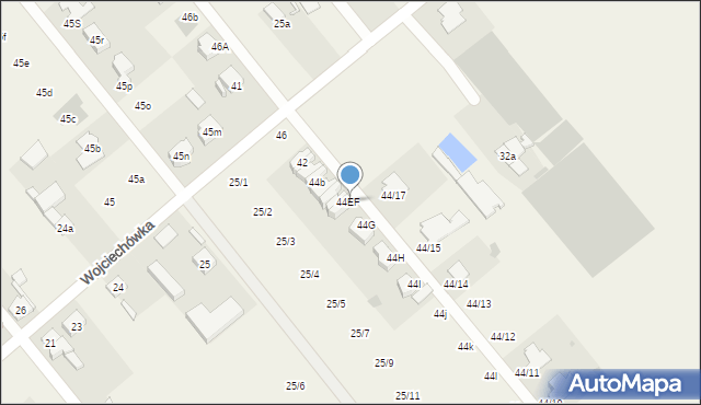 Wojciechówka, Wojciechówka, 44f, mapa Wojciechówka