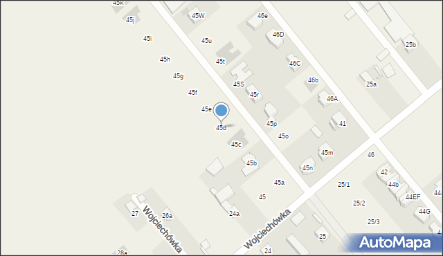 Wojciechówka, Wojciechówka, 45d, mapa Wojciechówka