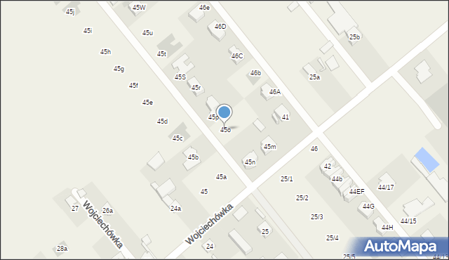 Wojciechówka, Wojciechówka, 45o, mapa Wojciechówka