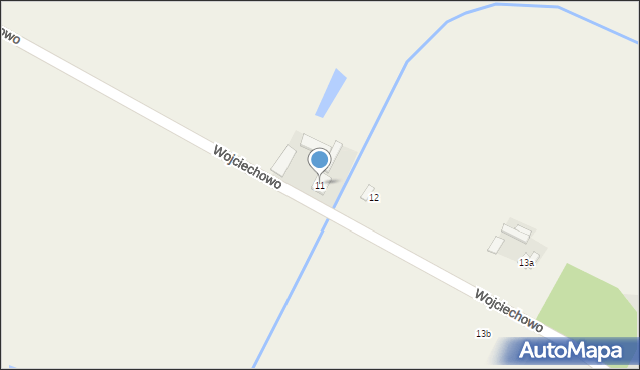 Wojciechowo, Wojciechowo, 11, mapa Wojciechowo