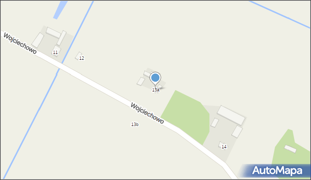 Wojciechowo, Wojciechowo, 13a, mapa Wojciechowo