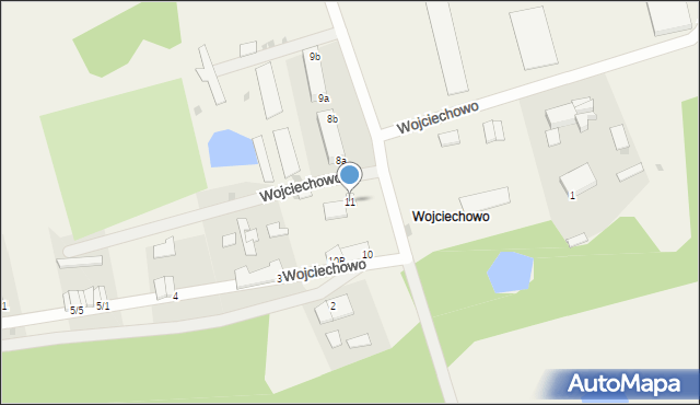 Wojciechowo, Wojciechowo, 11, mapa Wojciechowo