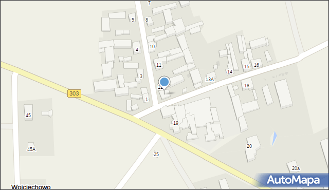 Wojciechowo, Wojciechowo, 13, mapa Wojciechowo