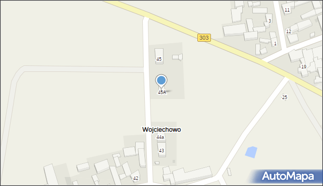 Wojciechowo, Wojciechowo, 45A, mapa Wojciechowo