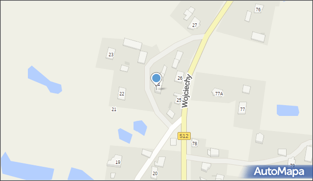 Wojciechy, Wojciechy, 24A, mapa Wojciechy
