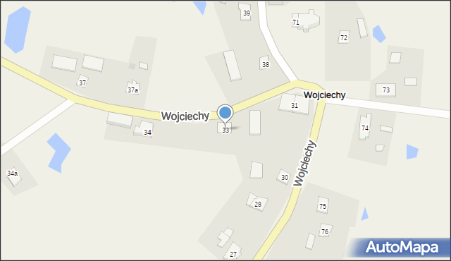 Wojciechy, Wojciechy, 33, mapa Wojciechy
