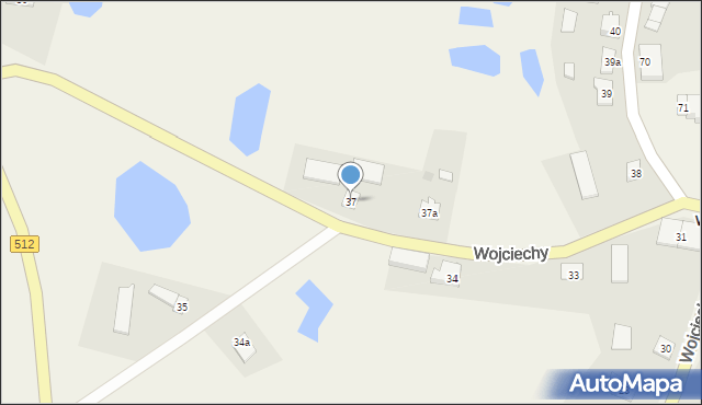 Wojciechy, Wojciechy, 37, mapa Wojciechy