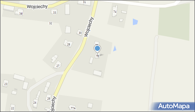Wojciechy, Wojciechy, 76, mapa Wojciechy
