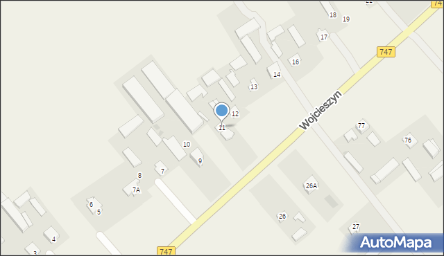 Wojcieszyn, Wojcieszyn, 11, mapa Wojcieszyn