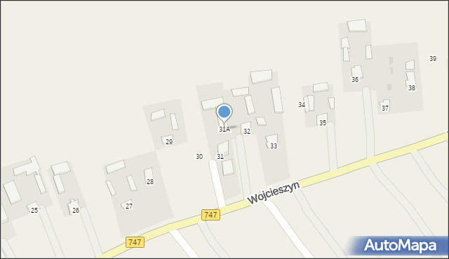 Wojcieszyn, Wojcieszyn, 31A, mapa Wojcieszyn