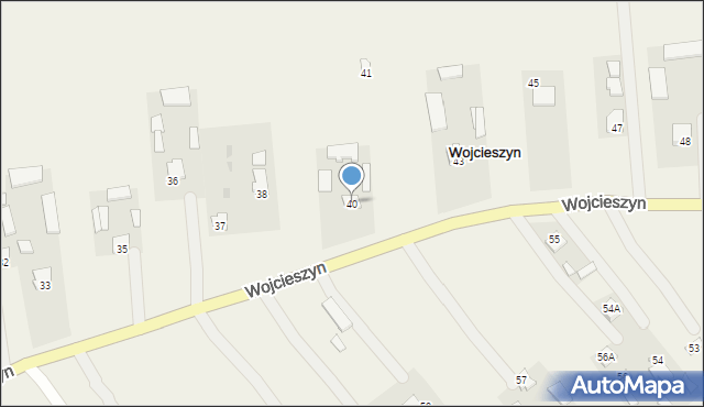 Wojcieszyn, Wojcieszyn, 40, mapa Wojcieszyn