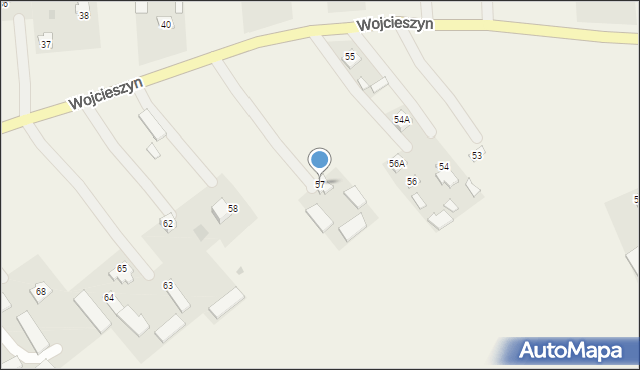 Wojcieszyn, Wojcieszyn, 57, mapa Wojcieszyn