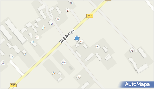 Wojcieszyn, Wojcieszyn, 77A, mapa Wojcieszyn