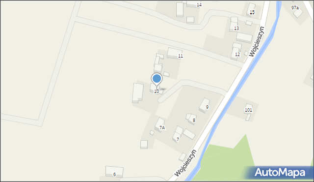 Wojcieszyn, Wojcieszyn, 10, mapa Wojcieszyn