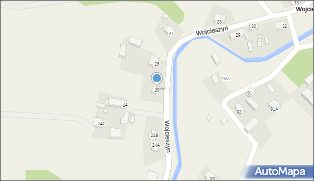 Wojcieszyn, Wojcieszyn, 25, mapa Wojcieszyn