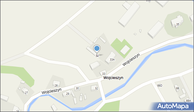 Wojcieszyn, Wojcieszyn, 34, mapa Wojcieszyn