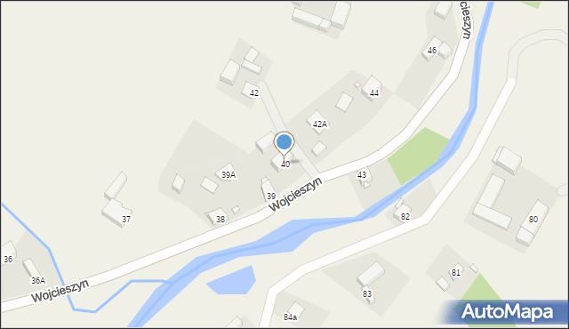 Wojcieszyn, Wojcieszyn, 40, mapa Wojcieszyn