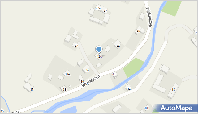 Wojcieszyn, Wojcieszyn, 42A, mapa Wojcieszyn