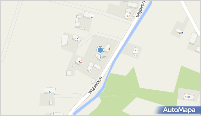 Wojcieszyn, Wojcieszyn, 8, mapa Wojcieszyn