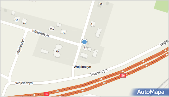 Wojcieszyn, Wojcieszyn, 1, mapa Wojcieszyn