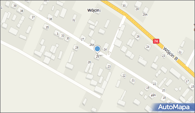 Wójcin, Wójcin, 25, mapa Wójcin