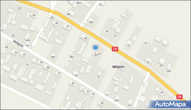 Wójcin, Wójcin, 34, mapa Wójcin